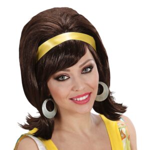 60-tals Brun Peruk - One size