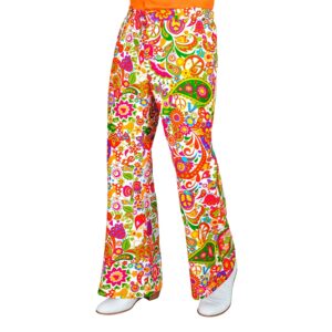 60-tals Flower Power Byxor Herr - XX-Large