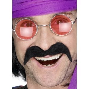 70-tals Mustasch Svart