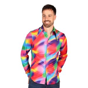 70-tals Skjorta Neon Bomb - Large