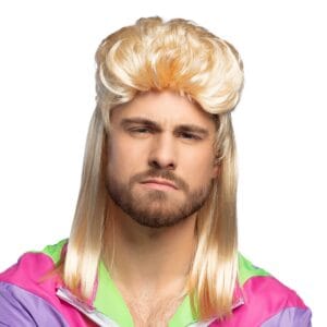 80-tals Hockeyfrilla Larry Blond Peruk - One size