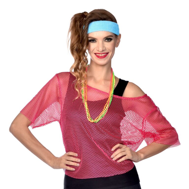 80-tals Nättröja Rosa - Small/Medium