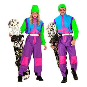 80-tals Skidoverall Neon Maskeraddräkt - XXX-Large