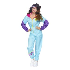 80-tals Träningsoverall Jumpsuit Deluxe Maskeraddräkt - Medium/Large