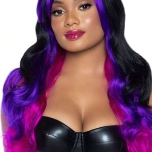 Allure Multi Color Wig Black/Purple Peruk