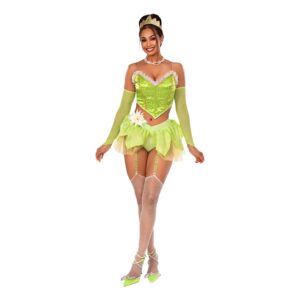 Älva Drottning Grön Deluxe Maskeraddräkt - Medium