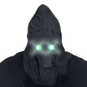 Ansiktslös Mask med Lysande Gröna Ögon - One size