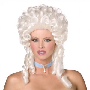 Barock Vit Peruk - One size