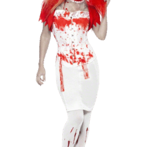 Blodig Sjuksköterska Maskeraddräkt L