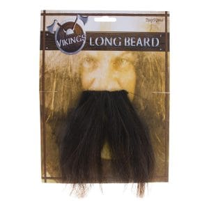 Brun Lång Viking Mustasch