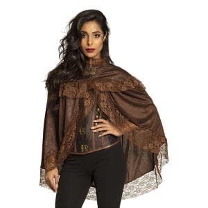Cape Steampunk Brun - One size