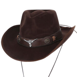 Cowboyhatt Brun Konstläder Western