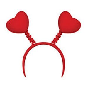 Diadem Rött med Hjärtan