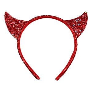 Diadem med Djävulshorn Glittrig - One size
