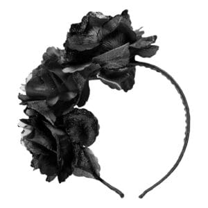Diadem med Svarta Blommor