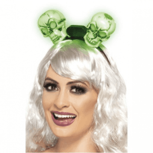 Diadem med lysande/blinkande döskallar