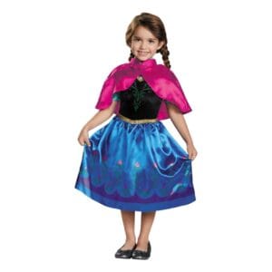Disney Frost Anna Travel Barn Maskeraddräkt - X-Small