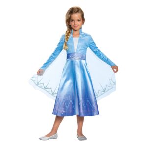 Disney Frost Elsa Travel Deluxe Barn Maskeraddräkt - Small