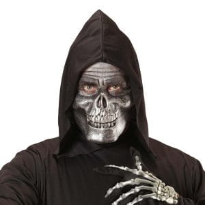 Dödskalle Halvmask Silver - One size