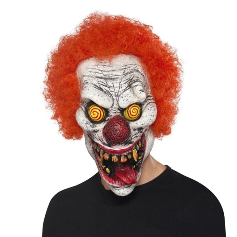 Elak Clown med Hår Mask - One size