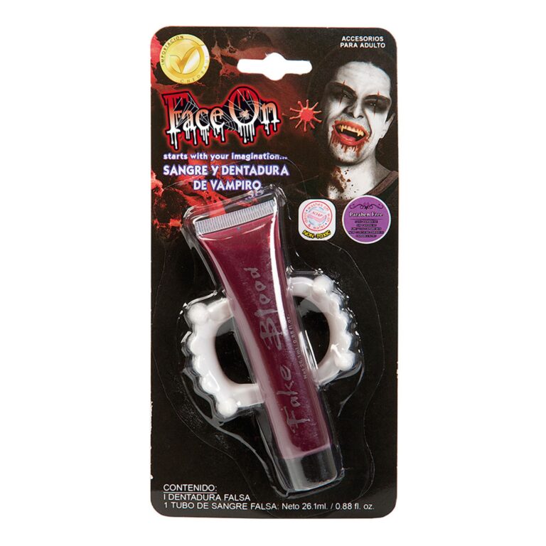 FaceOn Vampyrtänder med Blod