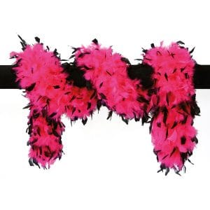 Fjäderboa Svart/Rosa Deluxe