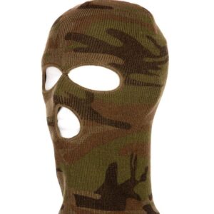 Fostex Akryl Balaklava 3-håls Brun, Grön