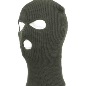 Fostex Akryl Balaklava 3-håls Oliv, Grön