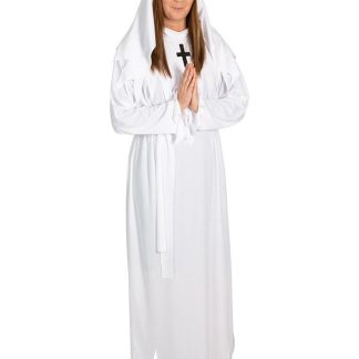 Ghost Nun - Hvit Nunna Kostym för Damer
