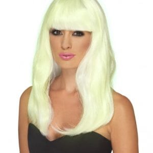 Glow in the Dark Peruk Lång