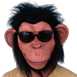 Gorilla Mask med Peruk