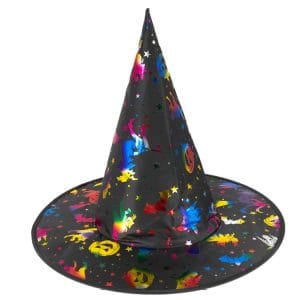 Halloween Häxhatt Färgglad 38x32cm