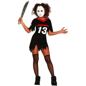 Halloween Maskeraddräkt Klänning & Mask L