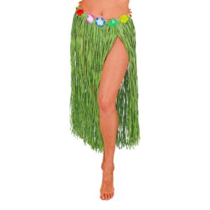 Hawaiikjol med Blommor Grön - One size