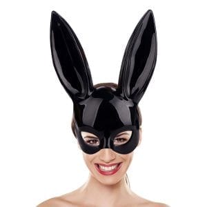 Kaninöron Svart i Plast - One size