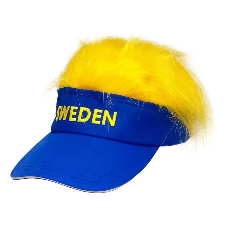 Keps med Hår Sweden - One size