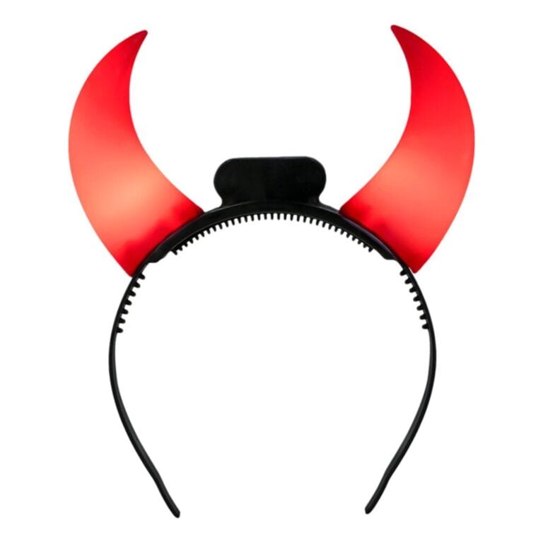 LED Diadem Djävulshorn - One size
