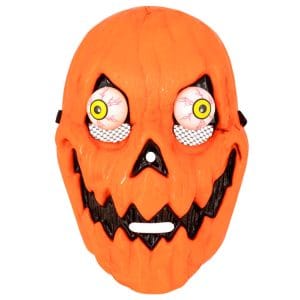 Läskig Pumpa Halloweenmask 18,5x26cm