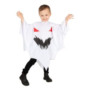 Läskig Spöke Poncho Barn Maskeraddräkt - One size