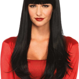 Leg Avenue Bangin' Long Straight Wig Svart Peruk