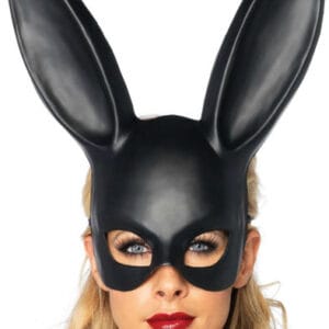 Leg Avenue Black Bondage Bunny Mask Kaninöron