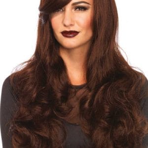 Leg Avenue Long Wavy Wig Brown Peruk