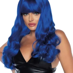 Leg Avenue Misfit Long Wavy Wig Blue Peruk