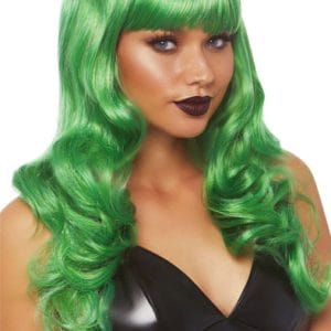 Leg Avenue Misfit Long Wavy Wig Green Peruk