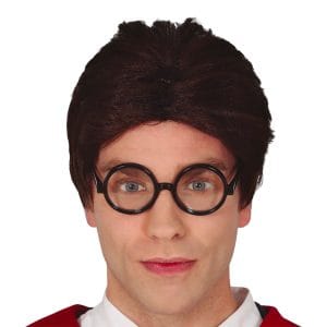 Magisk Skolpojke Svart Peruk - One size