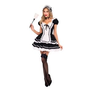 Maid to Flirt Klänning Deluxe Maskeraddräkt - Medium
