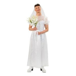 Manlig Brud Maskeraddräkt - Medium