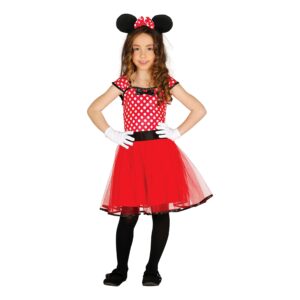 Mus Klänning Barn Maskeraddräkt - X-Small