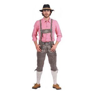 Oktoberfest Lederhosen Deluxe Grå - 60