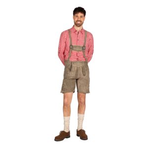 Oktoberfest Lederhosen Shorts Deluxe Beige - 56